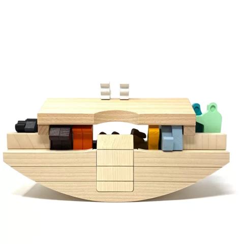 WOODEN NOAH'S ARK Children's Toy Boat £80.00 - PicClick UK