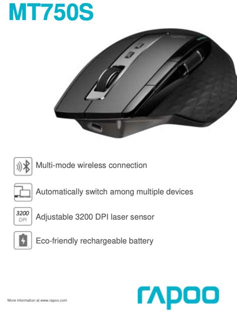 Rapoo Multi Mode Wireless Laser Mouse User Guide