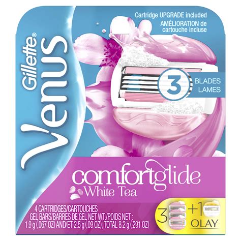 Gillette Venus Comfort Glide White Tea Razor Cartridges 4 Count