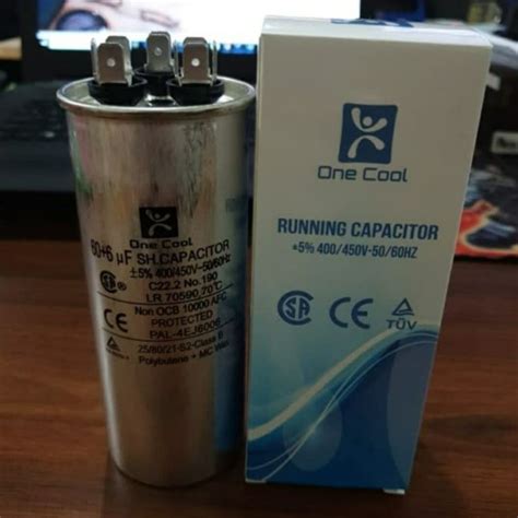 Jual Kapasitor Capacitor Ac Uf Soket Merek One Cool Melampaui