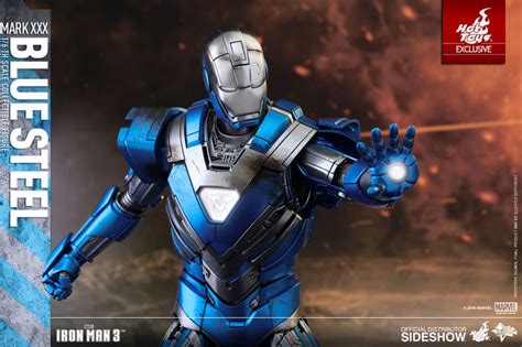 Hot Toys Iron Man Mark XXX Blue Steel Figure ActionFiguresDaily