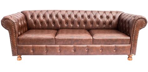 Sofá Chesterfield Luiz XV Courino Marrom 2M Sala Recepção Barbearia