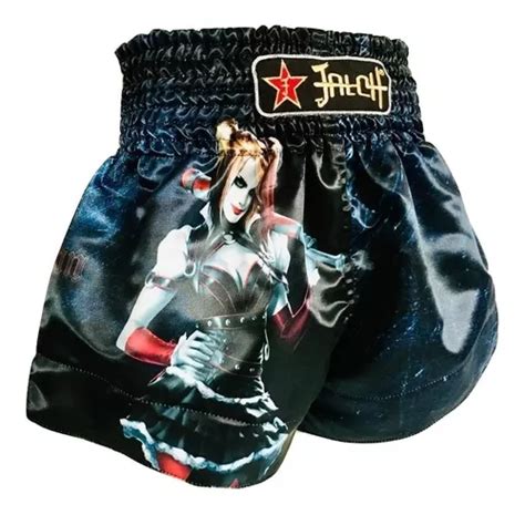 Jalch Short Muay Thai Muaythai Kickboxing Mma Harley Quinn Meses Sin