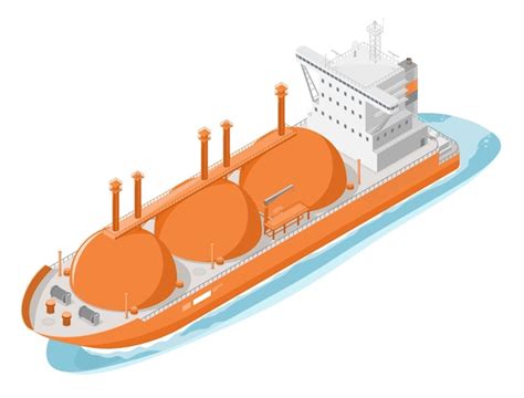 Premium Vector Gas And Oil Tank Ship Import Export Transportation Of