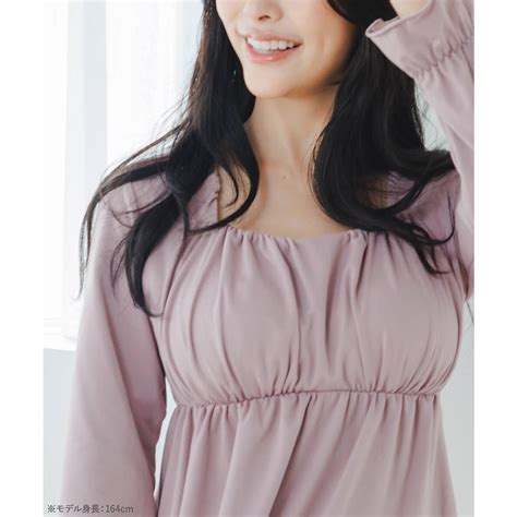 フランデランジェリー fran de lingerie ナイトブラ付きルームラウンジウェアナイトブラ付き長袖チュニック ルナイト