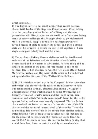 Great Solution The Egypts Crisis Goes Much Deeper Than Docx