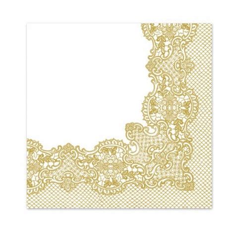 Serwetki papierowe Royal Lace gold Paw Decor Collection Przyjęcia i