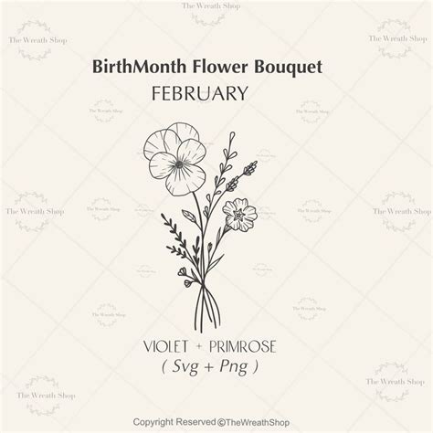 Birthmonth Flower Svg Flower Svg Birth Flowers Svg Floral Svg Bundle