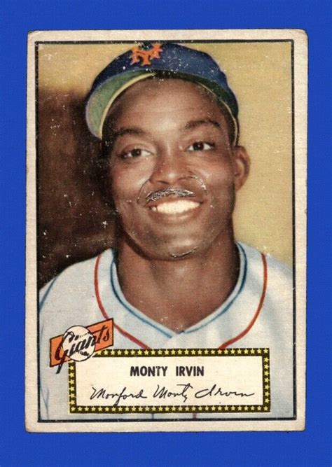 1952 Topps Set Break 26 Monte Irvin LOW GRADE Filler GMCARDS EBay