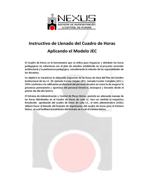 PDF Instructivo De Llenado Del Cuadro De Horas 1 DOKUMEN TIPS