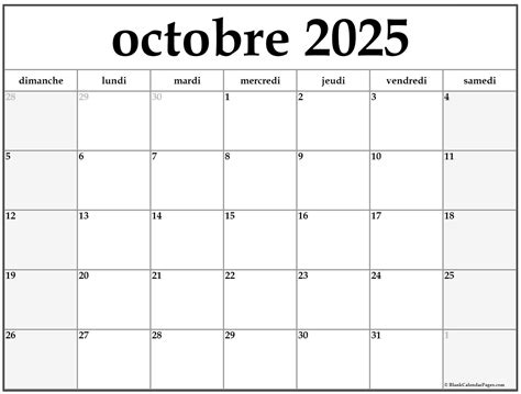 Calendrier 2025 Octobre Calendrier 2025 Vacances