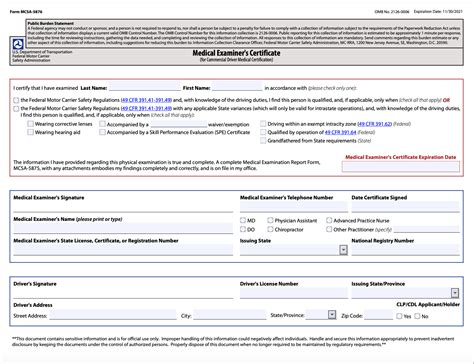 Dot Medical Card Print Out