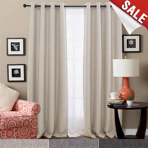 jinchan linen textured curtain   length  living room room