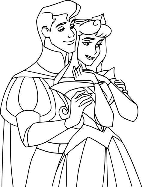 Princess Aurora And Prince Philip Coloring Pages