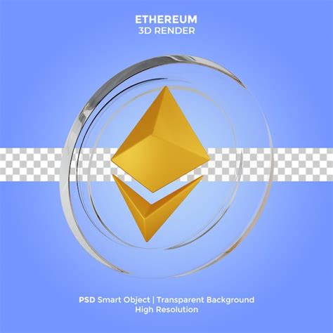 Premium Psd Ethereum D Render Illustration Isolated Premium Psd