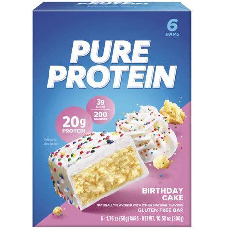 Pure Protein Birthday Cake Bar Shop Granola Snack Bars At H E B