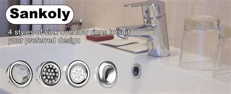 Pack Sink Overflow Ring Bathroom Sink Overflow Trim Ring Stainless