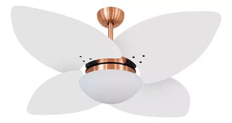 Ventilador De Techo Volare Dunamis Cobre Con 4 Aspas Color Blanco De