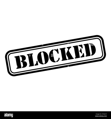 Blocked Stamp Symbol Label Sticker Sign Button Text Banner Vector