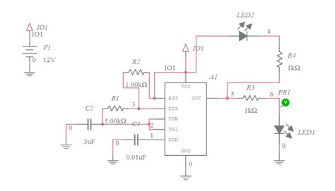 Alternating Led Flasher Circuit Multisim Live