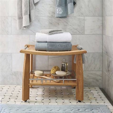 Teak Bath Furniture Collection Frontgate Teak Shower Bench Teak