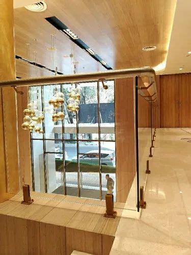 Toughened Glass Stainless Steel Balcony Railing For Homeofficesmalls