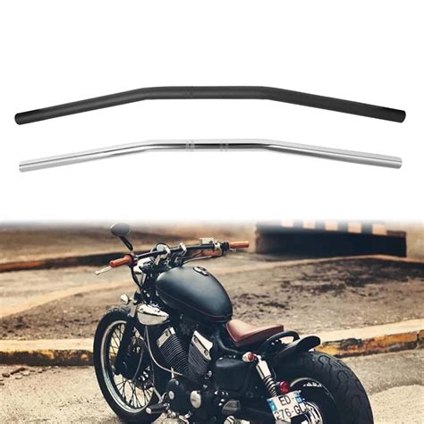 7 8 1 Inch Motorcycle Handlebar Black Drag Straight Bar Handle Vintage