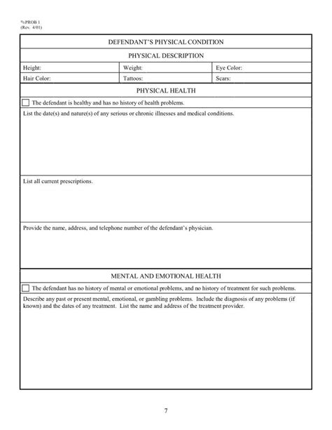 Presentence Report Form ≡ Fill Out Printable Pdf Forms Online