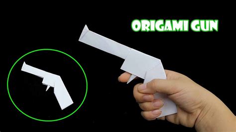 Origami Gun How To Make A Paper Gun Easy Pistol No Glue Paper