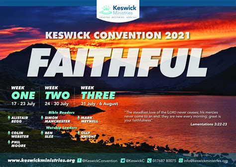 Plans for Keswick Convention 2021 - Keswick Ministries
