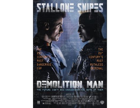 Demolition Man Movie Poster 1993 Action One Sheet Artwork - Etsy