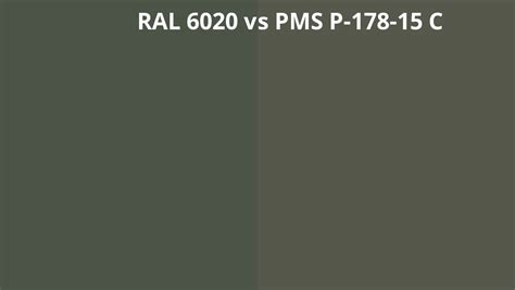 RAL 6020 Vs PMS P 178 15 C RAL Colour Chart UK