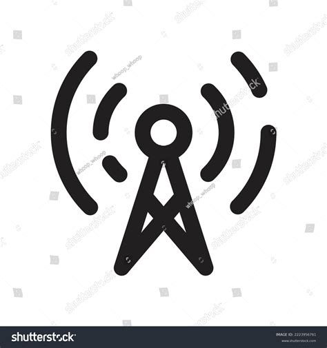 Signal Tower Wifi Antenna Connect Tower Stock Vector Royalty Free