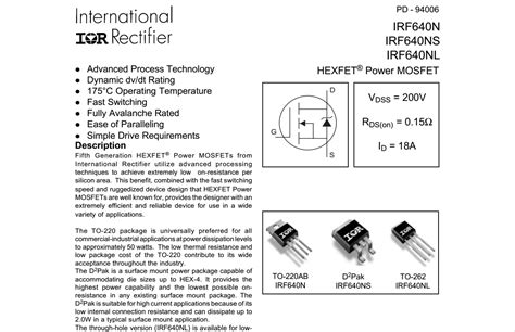 Unlock The Potential Comprehensive Irf Datasheet Analysis