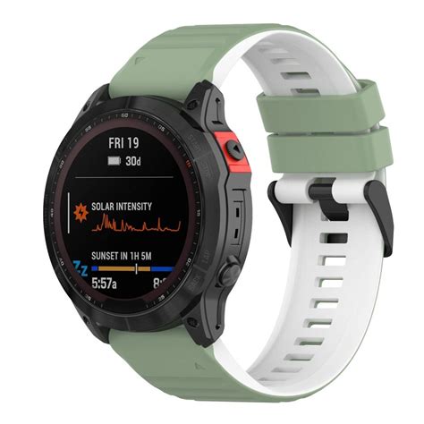 Garmin Fenix Pro Dual Color Klockarmband Gr N Och Vit Teknikdelar Se