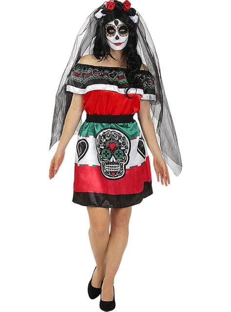 D Guisement Dia De Los Muertos Mexico Pour Femme Funidelia