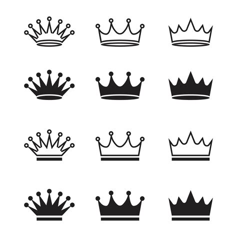 Crown icons set. Crown symbol collection. Vector illustration 4185834 ...