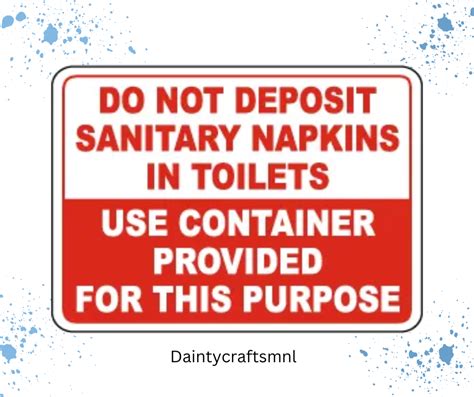 Sanitary Napkin Signage A Lazada Ph