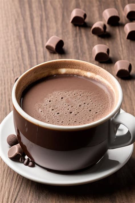 Fragrant Hot Chocolate In A Cup On The Table In A Coffee Shop World Chocolate Day Generative