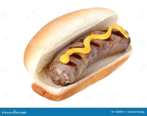 Bratwurst On A Bun Stock Image - Image: 15288911