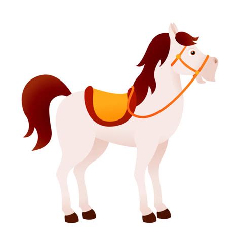 White Horse Cartoon Clipart