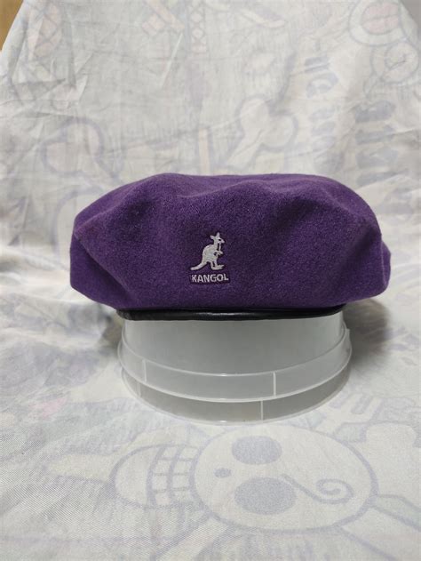 Vintage Kangol Wool Beret Big Monty Hat Purple Grailed