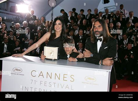 Actor Zain Alrafeea C Stands Between Director Nadine Labaki L