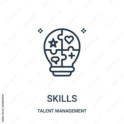 Skills Icon Vector From Talent Management Collection Thin Line Skills