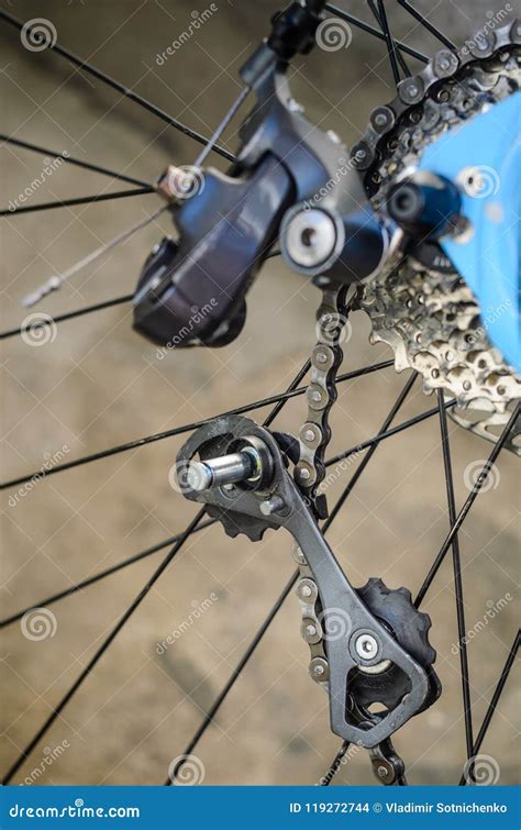 D Railleur Cass D Arri Re De Bicyclette Photo Stock Image Du