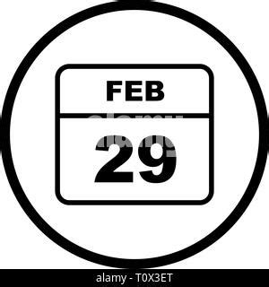 February 29th Date on a Single Day Calendar Stock Photo - Alamy