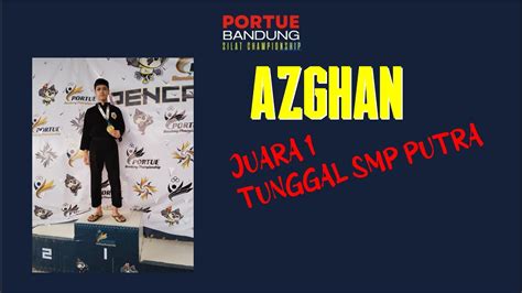 SI GANTENG AZGHAN SMPN 7 BANDUNG SABET EMAS KATEGORI TUNGGAL DI PORTUE