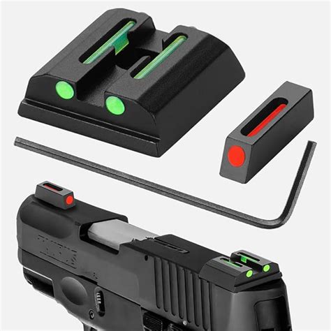 Amazon RTMGOB No Tritium Fiber Optic Red Green Sights For Pistol