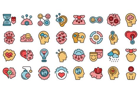 Emotional Intelligence Icons Set Vector Graphic By Ylivdesign