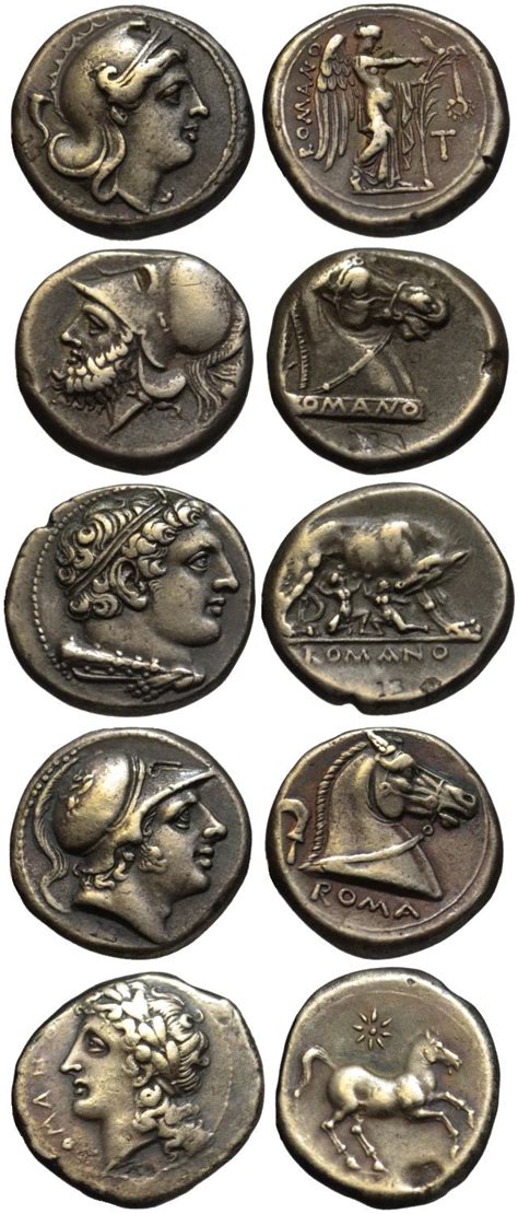 British Museum Electrotypes 5 Romano Campanian Ar Didrachms